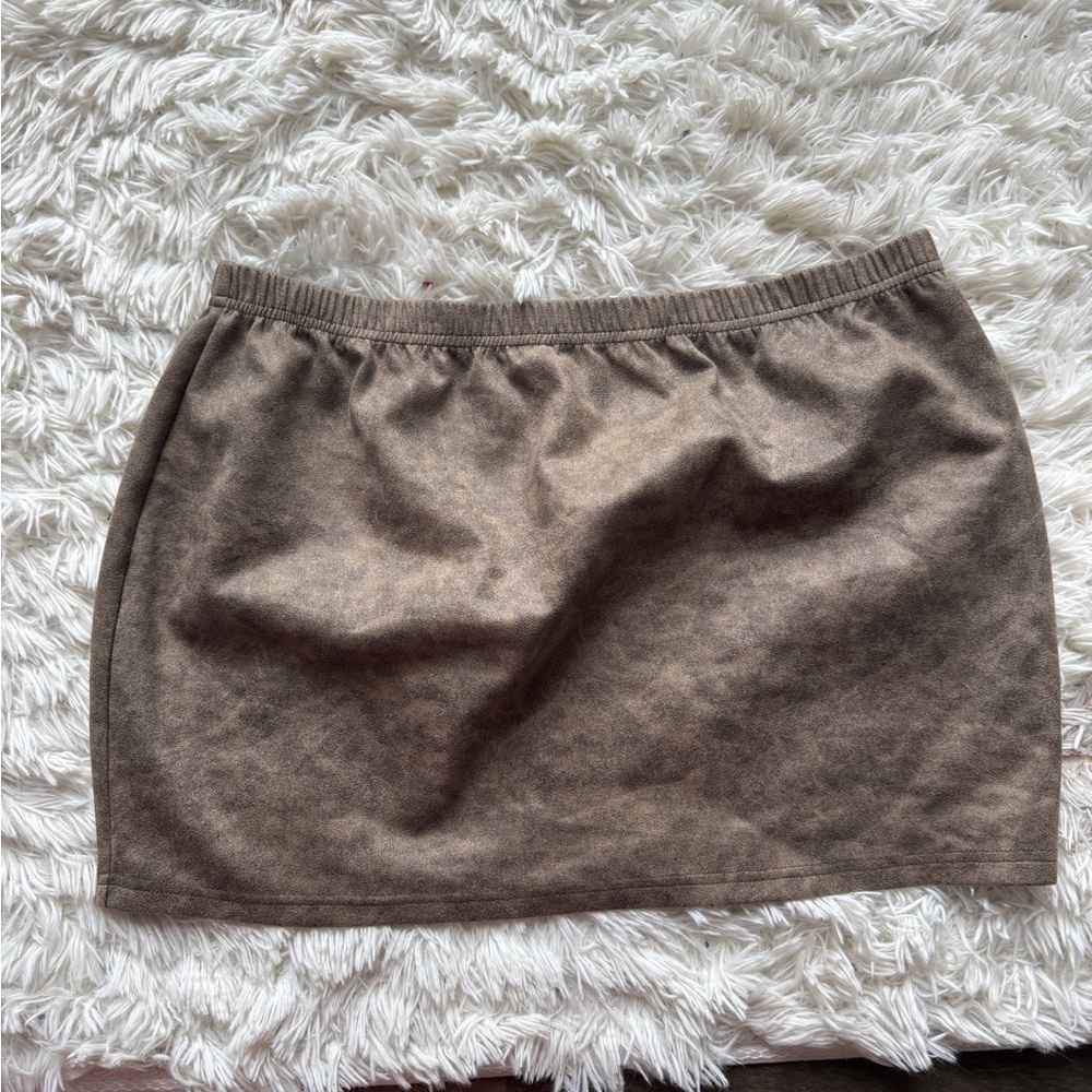 SHEIN Brown Mini Pencil Skirt for Casual Night Out